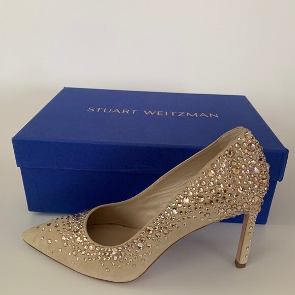Stuart Weitzman Lalaina Crystal-Embellished Suede - Picture 8 of 8